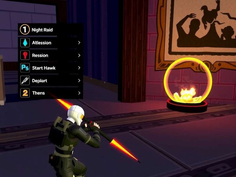 Night Hawk Raid Mission Selection Screen